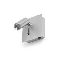 Spot mural LED à réflecteurs orientables MIG chrome éteint