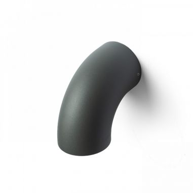 Applique murale en tube noir mat PIPER vue de dessus