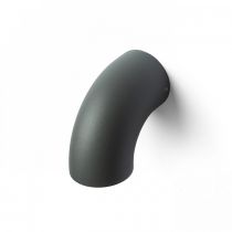 Applique murale en tube noir mat PIPER vue de dessus