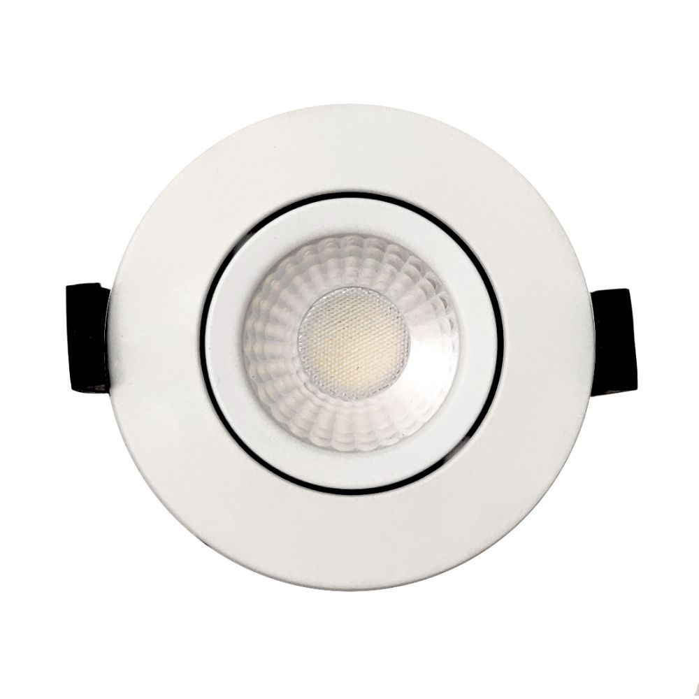 Spot encastrable, Léo orientable, blanc, IP65, LED, dim, 2700