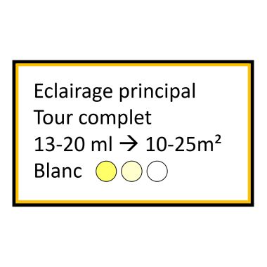 Corniche LED 20ml éclairage principal blanc 1 zone