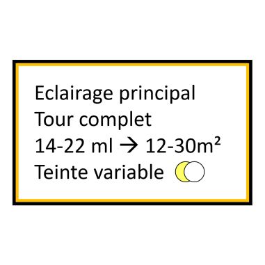 Corniche LED 15ml éclairage principal blanc  teinte variable