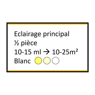 Corniche LED 10-15ml éclairage principal blanc en partie 1 zone