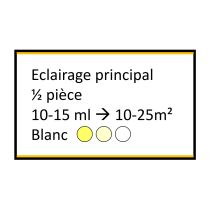 Corniche LED 10-15ml éclairage principal blanc en partie 1 zone