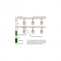 description câble mini spot led