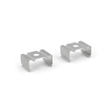 2 Fixations profilé inox pour barre 1ml