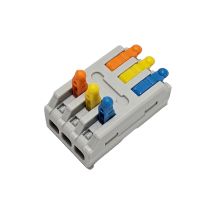Connecteur 3 fils à levier pour fils de sections différentes.