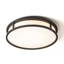 Plafonnier verre et métal noir