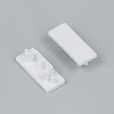 bouchons profilés plat blanc 14mm