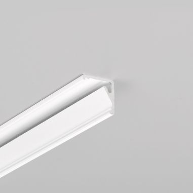 profilé pour bandeau led oblique aluminium anodisé blanc