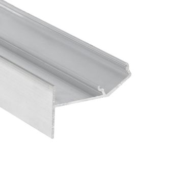 profilé de 2 m pour faux plafond lumière orientée vers le haut coloris gris argenté