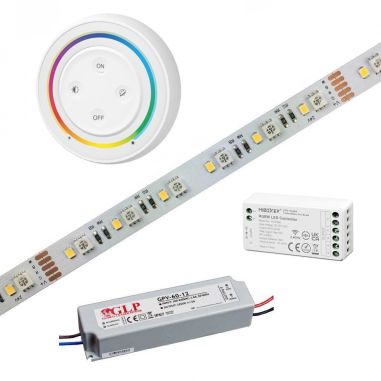 Pack ruban LED RGB+W - Tactile - Fils - 15m