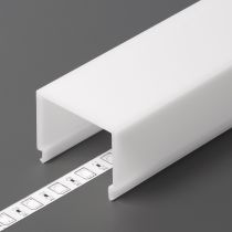 Diffuseur carré pour profilé large pour bandeau LED