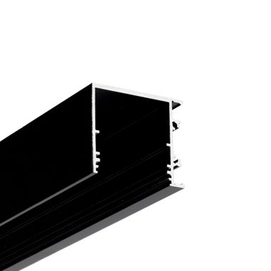 Gros profilé pour montage latéral en applique gris noir