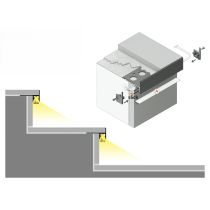 Profilé nez de marche lumineux à carreler pour ruban led