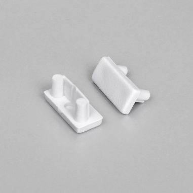 2 bouchons pour profilés led très fin blanc