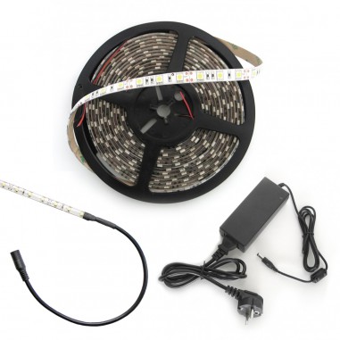 Pack ruban LED blanches - Flex 12V - Prise - 2,5 m