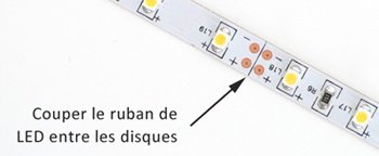 Ou couper un ruban de LED