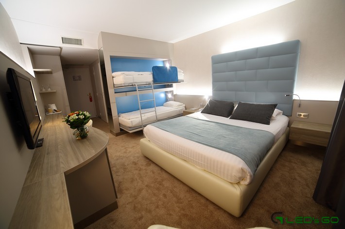 Eclairage d'une chambre d'hôtel avec des rubans LED - LED's Go