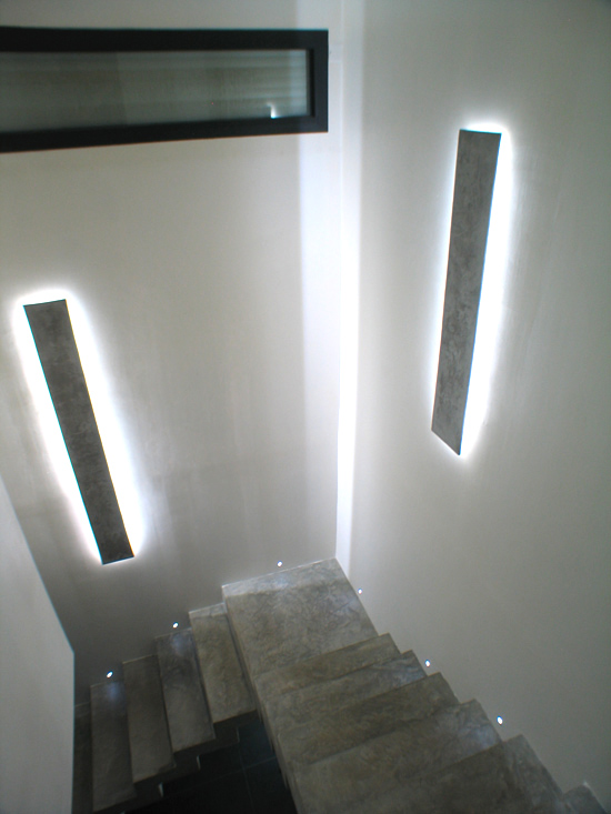 Résultat éclairage LED cage d'escalier