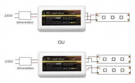 Variateur dimmer pour ruban LED 12V ou 24V comment le brancher ? Contrôleur  LED MiLight et MiBoxer ! 