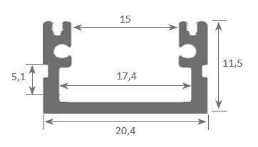 Barre LED plat haut 2 mètres étanche extra large